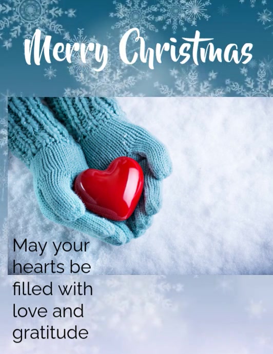 White Merry Christmas Flyer (us Letter) template