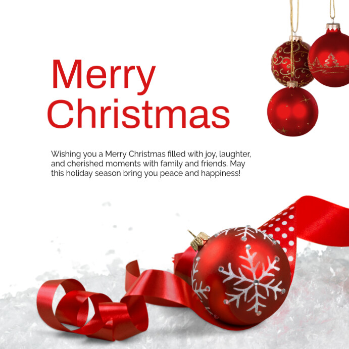 Plantilla de White Merry Christmas Instagram Post | PosterMyWall