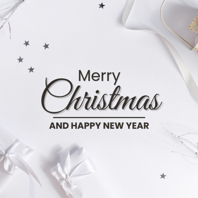 Copy of White Merry Christmas Instagram Post | PosterMyWall