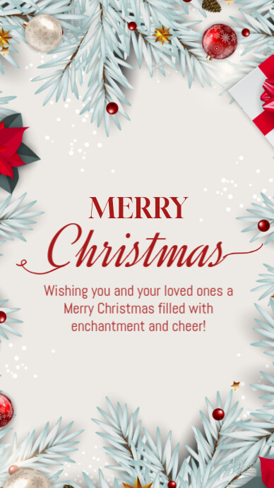 Copy of White Merry Christmas Instagram Story | PosterMyWall