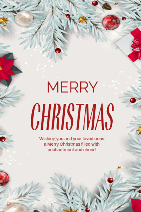 Plantilla de White Merry Christmas Poster | PosterMyWall
