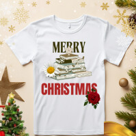 White Merry Christmas T- Shirt Mock-up Design Flyer/template  Instagram Post