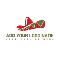 White  Mexian Logo/symbol/hat/restaurant/vect Logótipo template