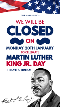 White  Mlk Day Instagram Story template