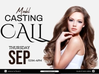 White  Model Casting Call Presentation template