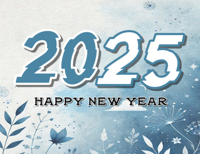 White Modern & Minimal 2025 Happy New Year Flyer (us Letter) Template ...