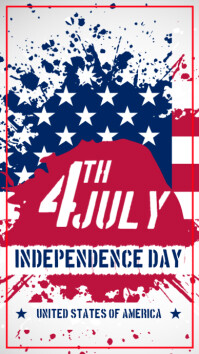 White Modern & Minimal 4th Of July Instagram Story template