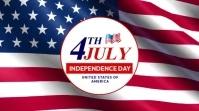 White Modern & Minimal 4th Of July Pos Twitter template