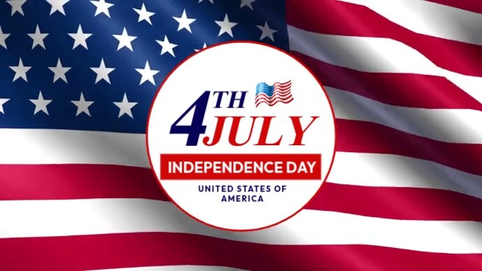 White Modern & Minimal 4th Of July Pos Twitter template