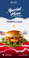 White Modern & Minimal 4th Of July Special Me Oprolbanier 3'×6' template