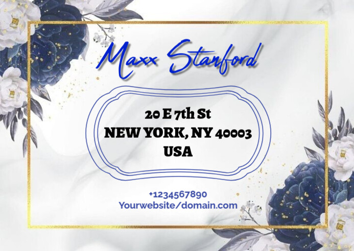 White Modern & Minimal Address Label Postcard Ikhadi leposi template