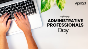 Putih Administrative Professionals Day Digitalt display Template