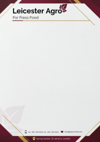 White Modern & Minimal Agricultural Business A4 template