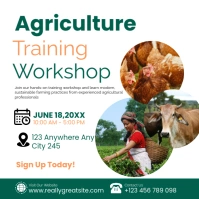 White Modern & Minimal Agriculture Training Workshop Instagram Post template
