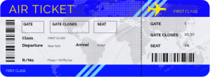 White Modern & Minimal Airplane Ticket Editable Boarding Pass Template