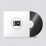 White Vinyl Album Cover Quadrat Template