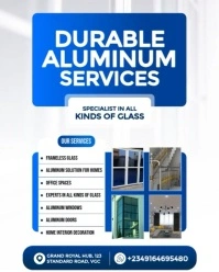 White Modern & Minimal Aluminum And Glass Premium Services Template  Instagram Portrait