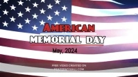 White Modern & Minimal American Memorial Day Digital Display (16:9) template