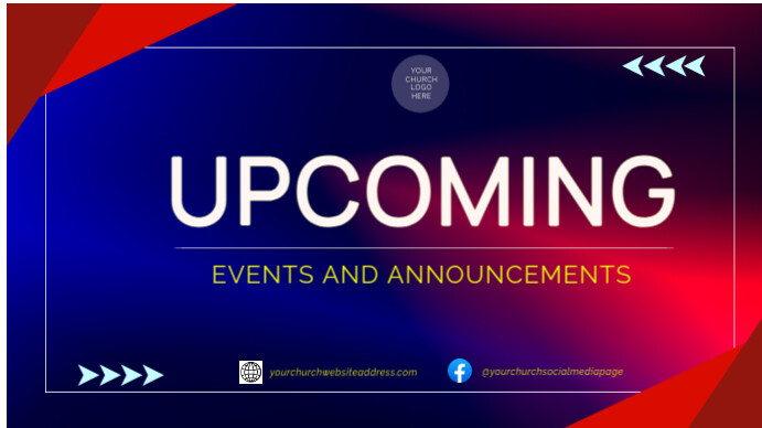 White Modern & Minimal Announcements  Digital Display (16:9) template