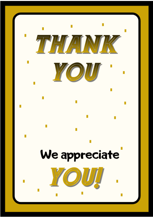 White Modern & Minimal Appreciation Template  A4