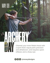 White Modern & Minimal Archery Instagram Portrait Video template