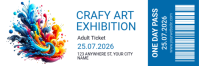Hvid Art Exhibition Ticket Twitter-header Template
