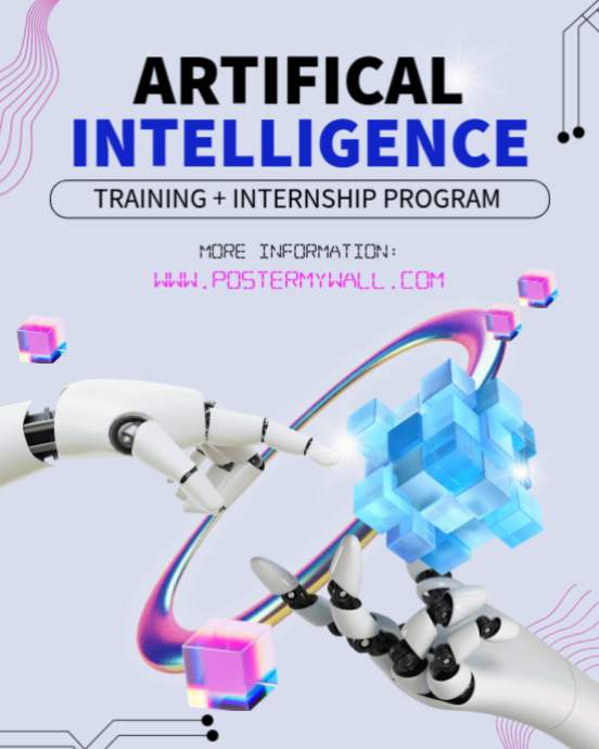 White Modern & Minimal Artificial Intelligence Instagram Portrait template