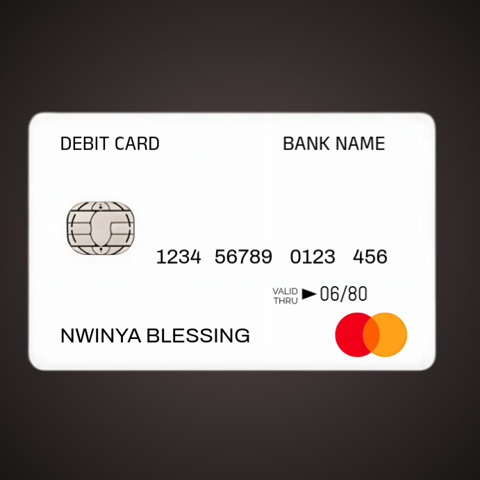 White Modern & Minimal Atm Card  mockup Template  Instagram Post