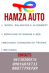 White Auto Repair Services Pinterest Graphic Template