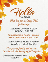 White Modern & Minimal Autumn Festival Flyer Flyer (us Letter) template
