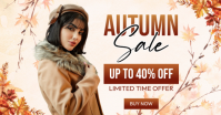 White Autumn Sale Facebook Shared Image Template