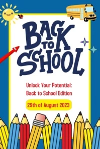 White Modern & Minimal Back To School Poster template