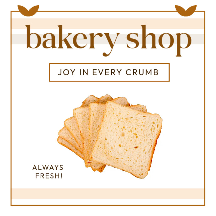 White Modern & Minimal Bakery Shop Instagram Post template