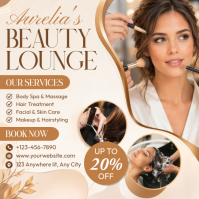 White Beauty Lounge Services Instagram na Post Template