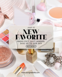 White Beauty Product Promotion Instagram Portrait Template