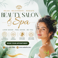 Blanco Beauty Salon and Spa Instagram-opslag Template