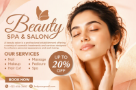 Bianco Beauty Salon Promotion Póster Template