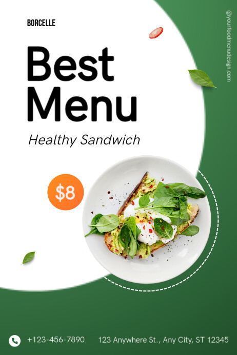 Copy of White Modern & Minimal Best Food Menu Poster | PosterMyWall