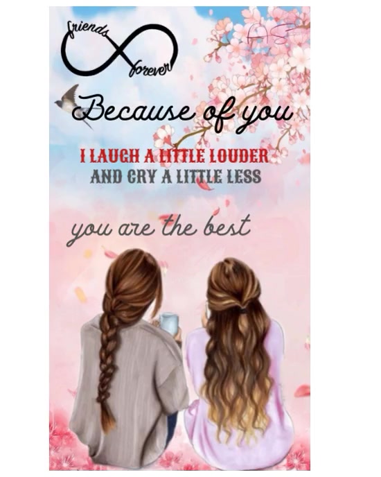 White Modern & Minimal Best Friend Forever Instagram Portrait template