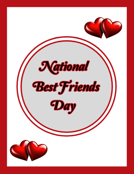 Copy of White Modern & Minimal Best Friends Day Flyer (us Letter ...