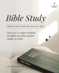สีขาว Bible Study Instagram Portrait Template - Page 1