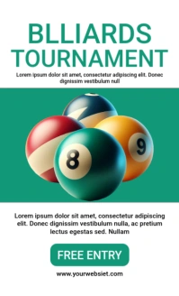 White Modern & Minimal Billiards  Tournament Us Legal template
