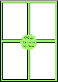 Hvid Birthday Greeting A6 Template