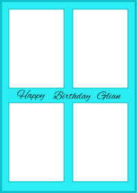 White Modern & Minimal Birthday Celebration A6 template