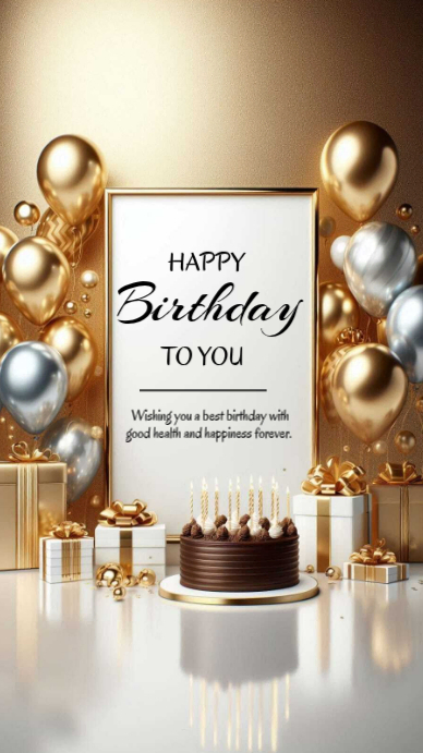 White Modern & Minimal Birthday Celebration Instagram Story Template ...
