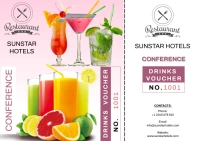 White Modern & Minimal Black Conference Drink A6 template