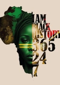 White Modern & Minimal Black History Month A4 template