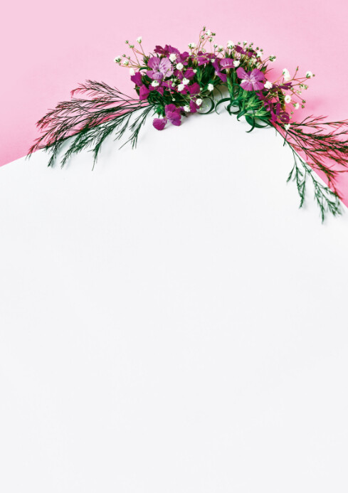 White Modern & Minimal Blank Card Background  A4 template