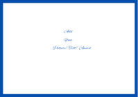White Modern & Minimal blue Frame  A4 template