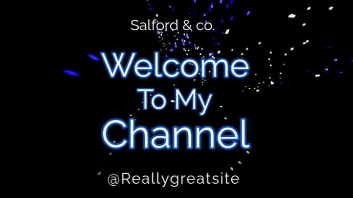 White Modern & Minimal Blue When To My Channel Intro Screen Template ...